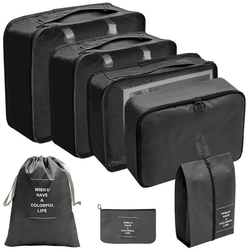 Packing Cubes Set - 10 Piece Travel Organizer Bags