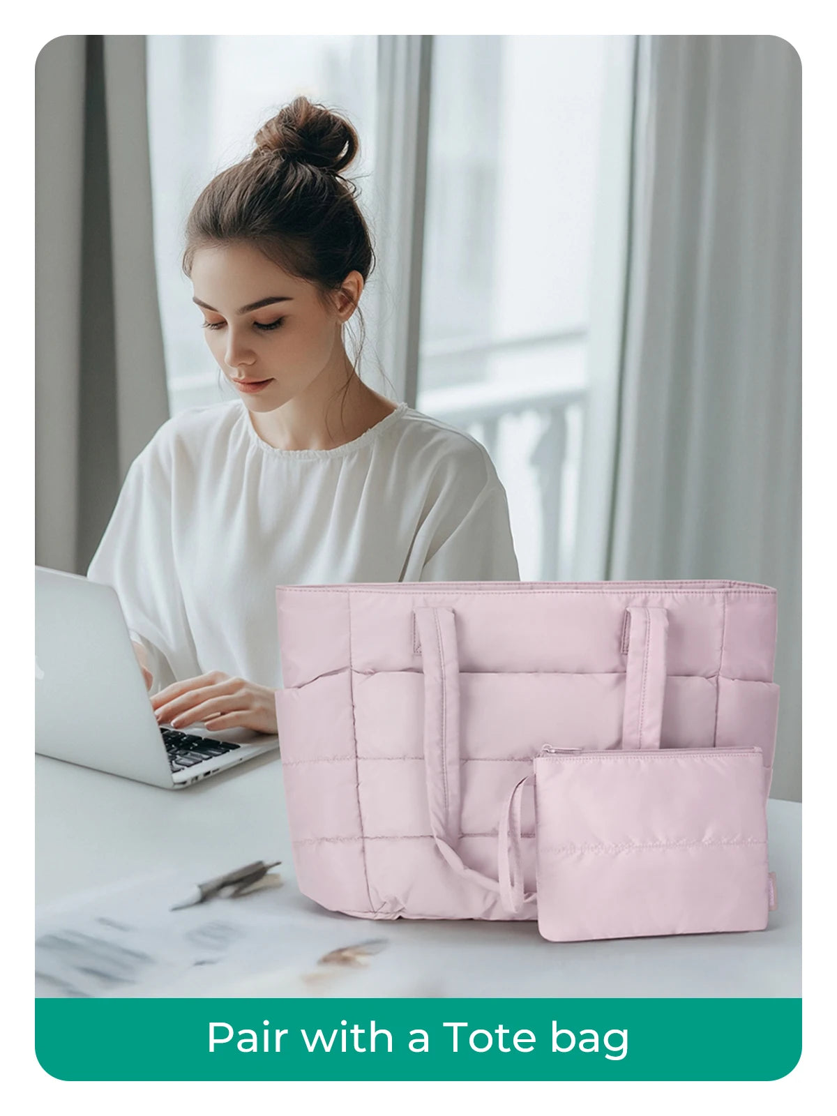 Women's Travel Tote Bag - Lightweight Shoulder Bag for Work & College