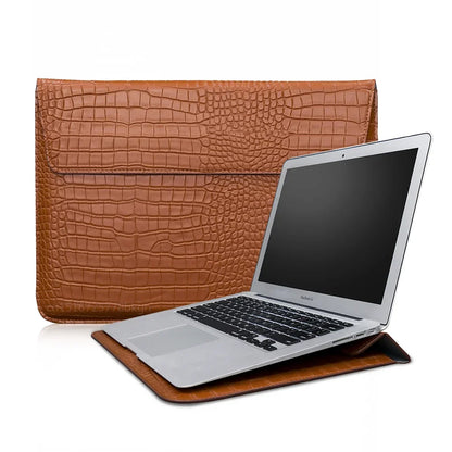 Premium Crocodile Leather MacBook Sleeve 13-16 Inch
