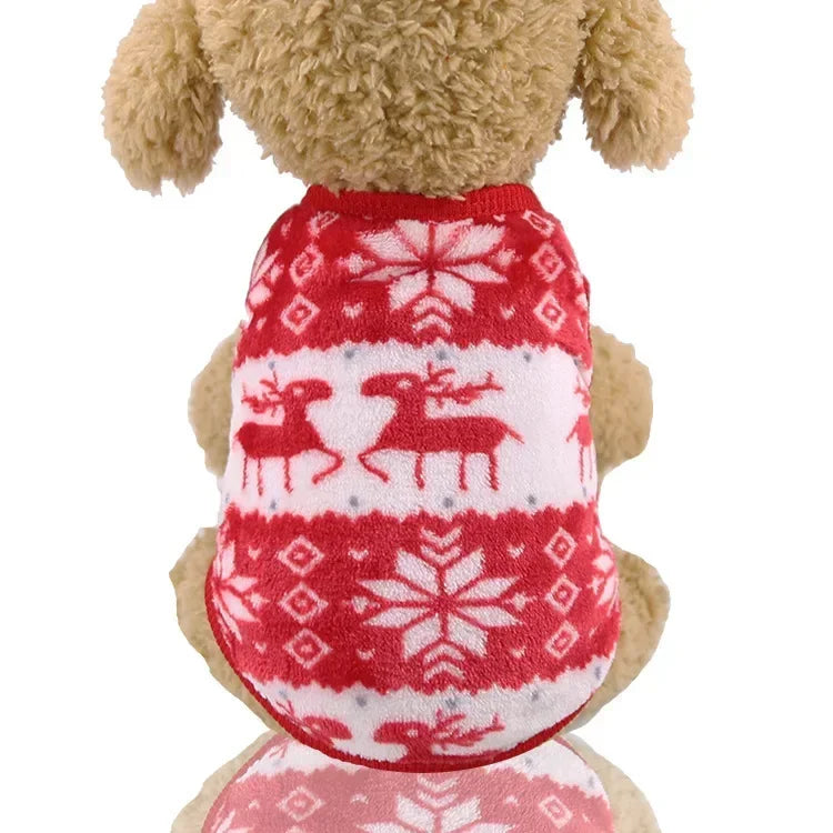 Christmas Pet Hoodie – Santa & Elk Costume