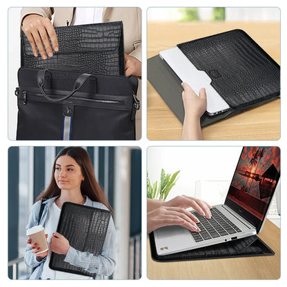 Premium Crocodile Leather MacBook Sleeve 13-16 Inch