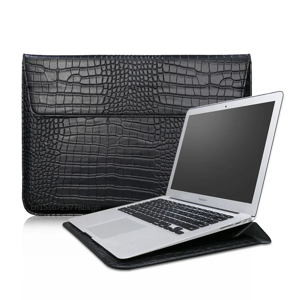 Premium Crocodile Leather MacBook Sleeve 13-16 Inch