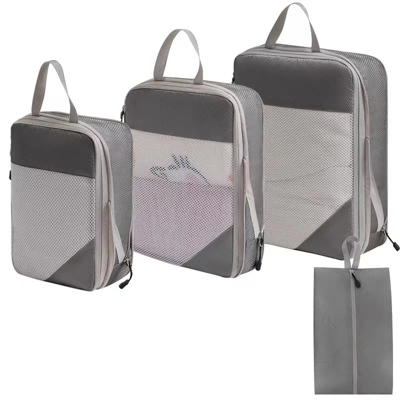 Compression Packing Cubes - 6 Piece Expandable Travel Organizer