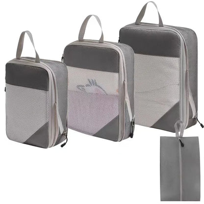 Compression Packing Cubes - 6 Piece Expandable Travel Organizer
