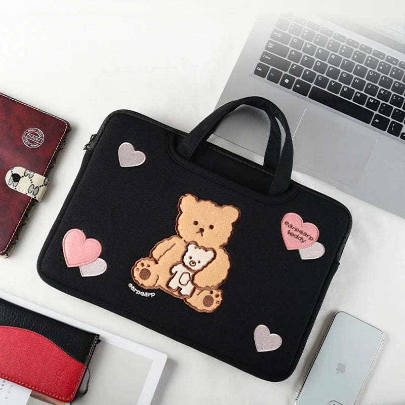 Cute Cartoon Bear Laptop Sleeve 13-16 Inch