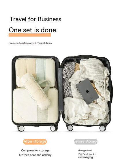 Compression Packing Cubes - 6 Piece Expandable Travel Organizer