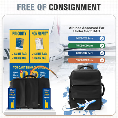 Ryanair Approved Hand Luggage Backpack with Laptop Compartment