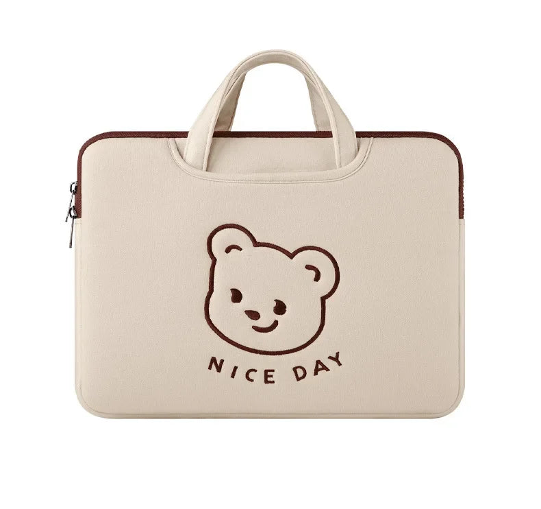 Cute Cartoon Bear Laptop Sleeve 13-16 Inch