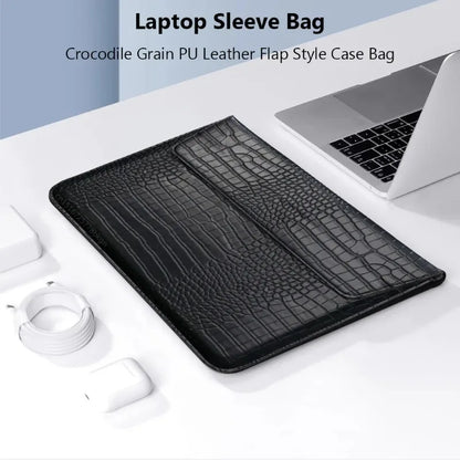 Premium Crocodile Leather MacBook Sleeve 13-16 Inch