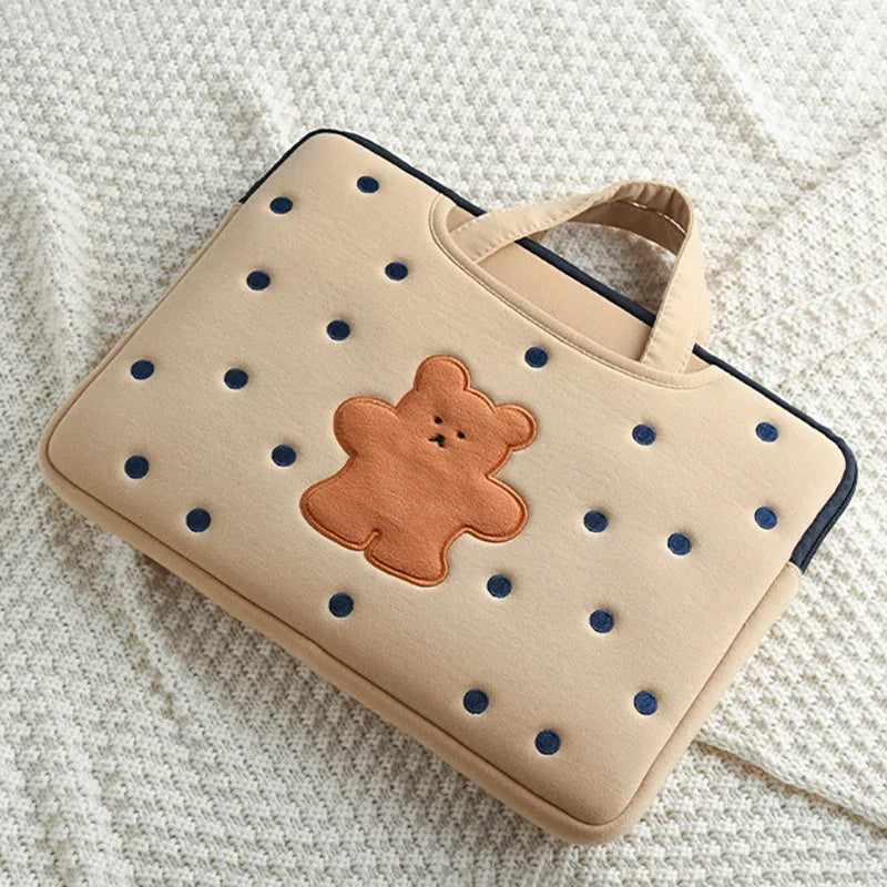 Cute Cartoon Bear Laptop Sleeve 13-16 Inch