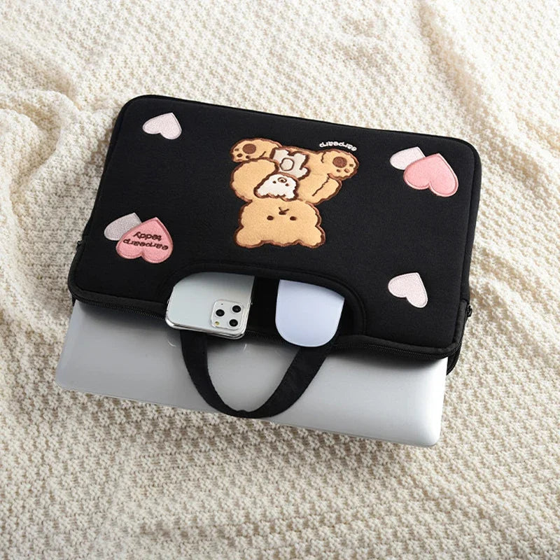 Cute Cartoon Bear Laptop Sleeve 13-16 Inch