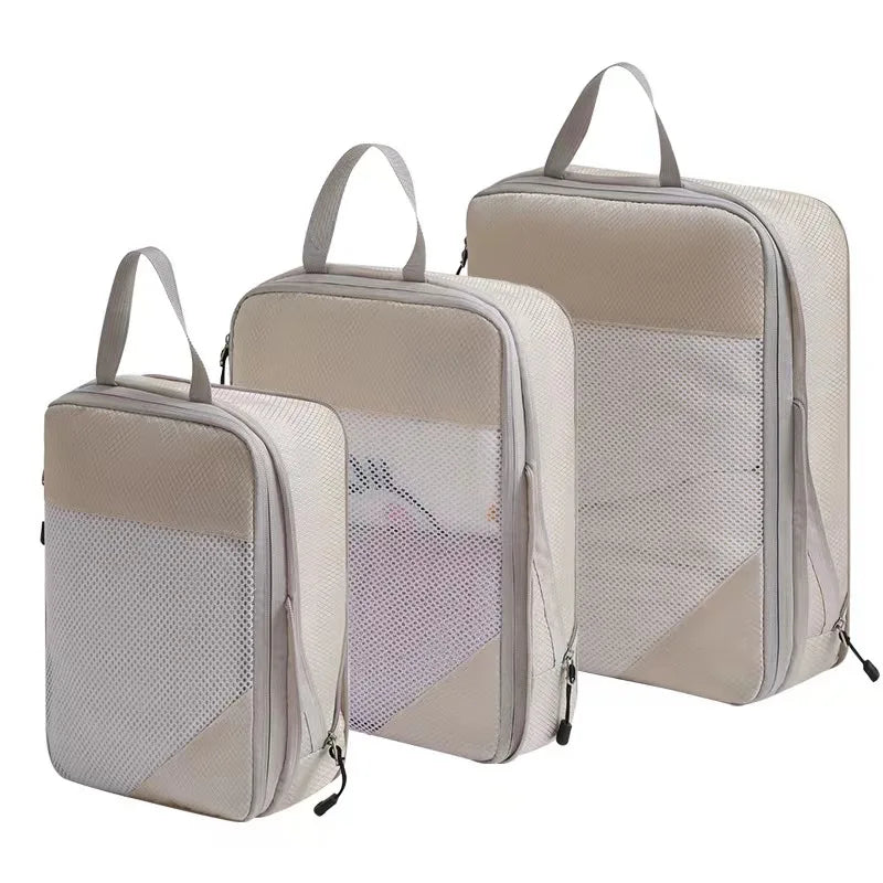 Compression Packing Cubes - 6 Piece Expandable Travel Organizer