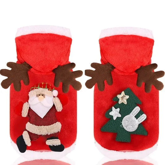Christmas Pet Hoodie – Santa & Elk Costume