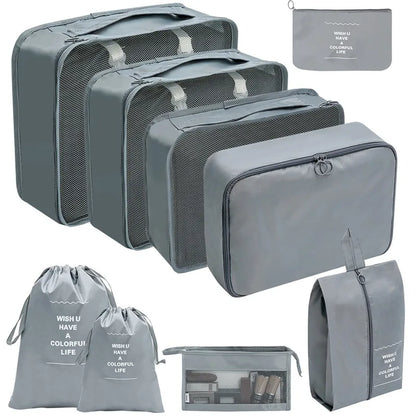 Packing Cubes Set - 10 Piece Travel Organizer Bags