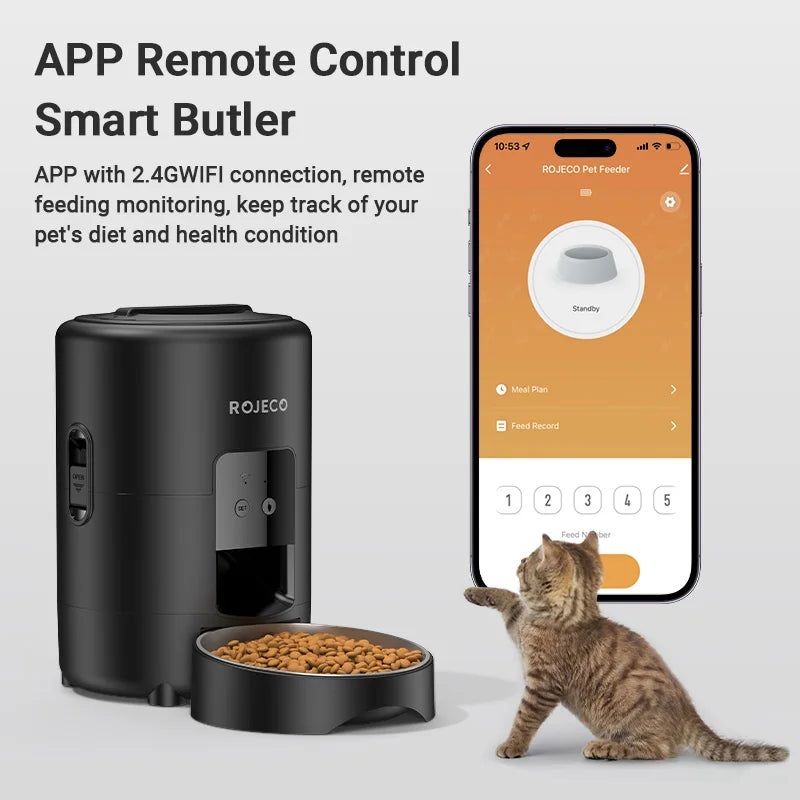 Automatic Dog & Cat Feeder – Smart 2L Kibble Dispenser