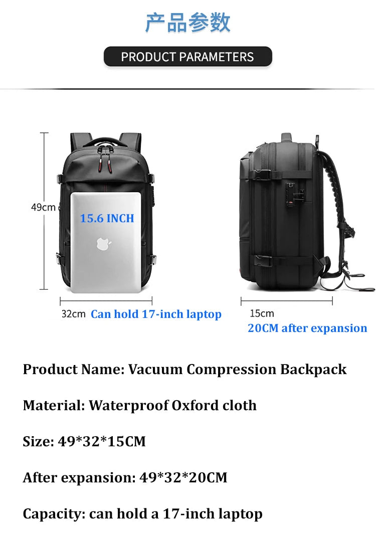 Backpack with Vacuum Compression