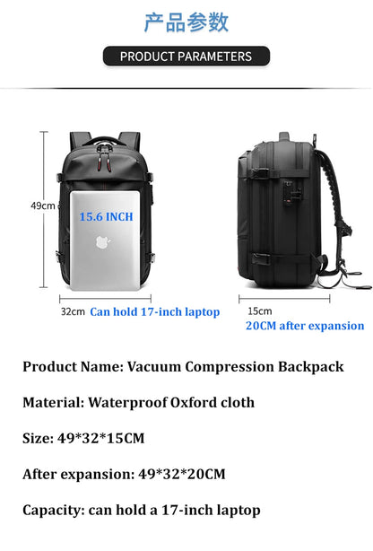 Backpack with Vacuum Compression