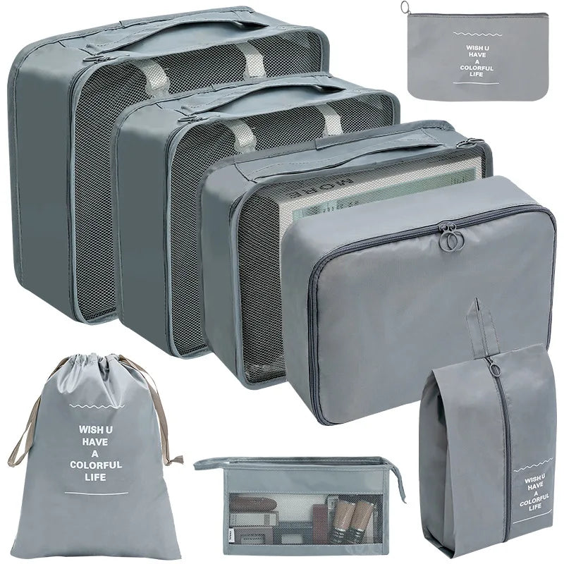 Packing Cubes Set - 10 Piece Travel Organizer Bags