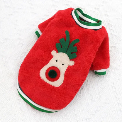 Christmas Pet Hoodie – Santa & Elk Costume