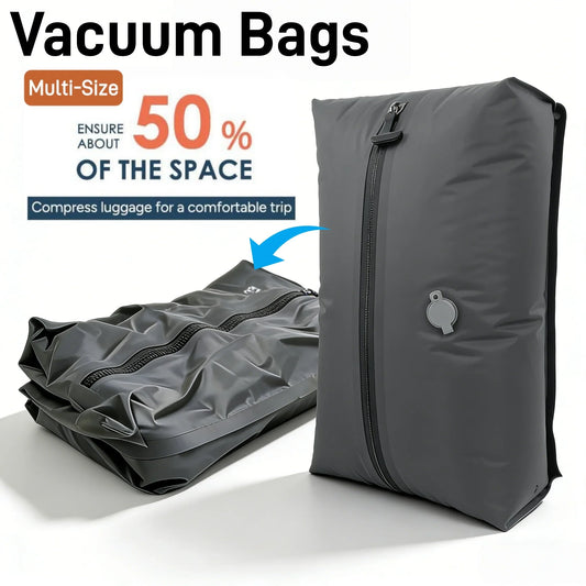 Vacuum Compression Packing Cubes - Waterproof Travel Organizer Bags for Luggage