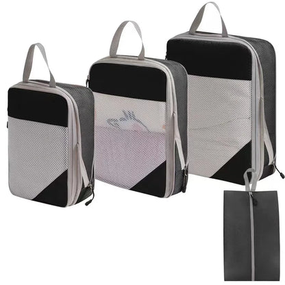 Compression Packing Cubes - 6 Piece Expandable Travel Organizer