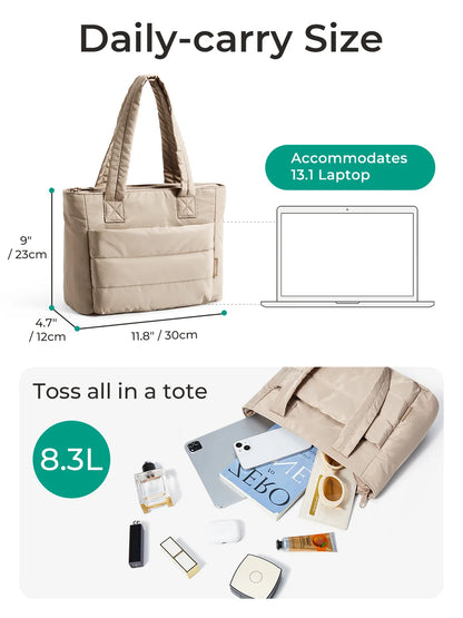 Women's Travel Tote Bag - Lightweight Shoulder Bag for Work & College