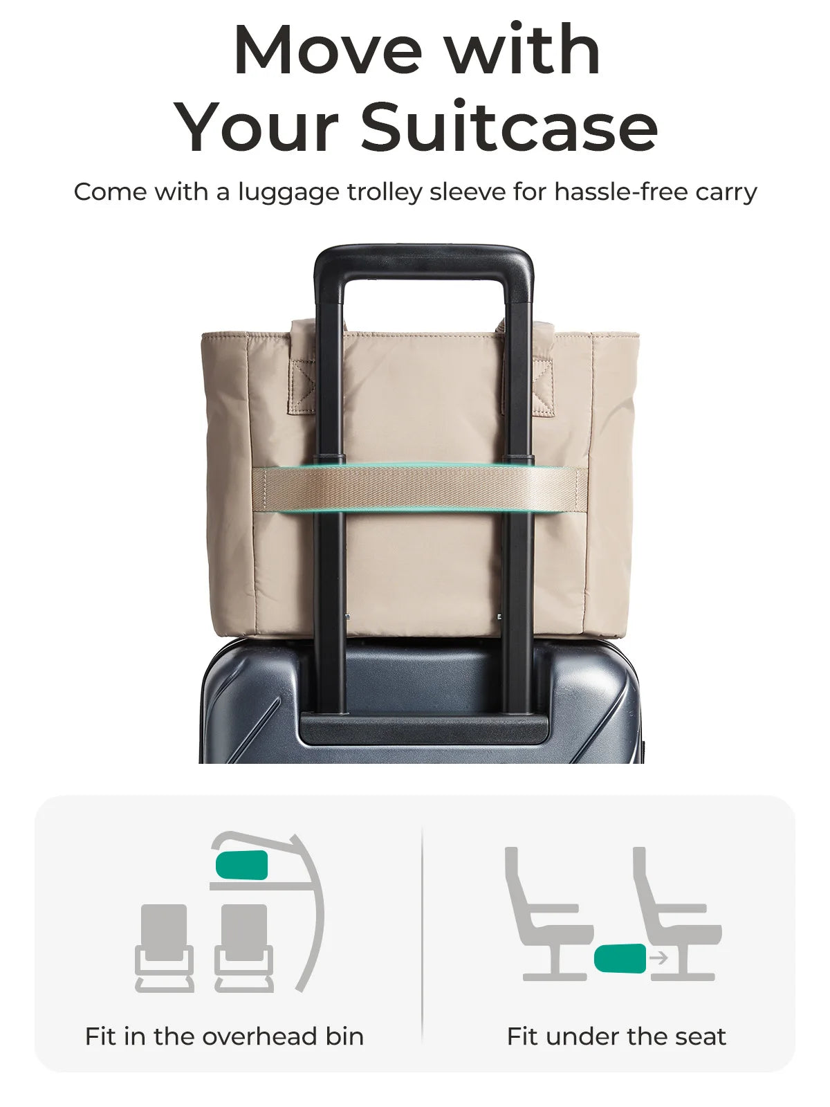 Women's Travel Tote Bag - Lightweight Shoulder Bag for Work & College