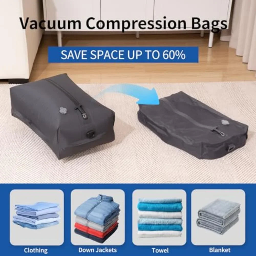 Travel Compression Packing Cubes with Vacuum Seal Bags