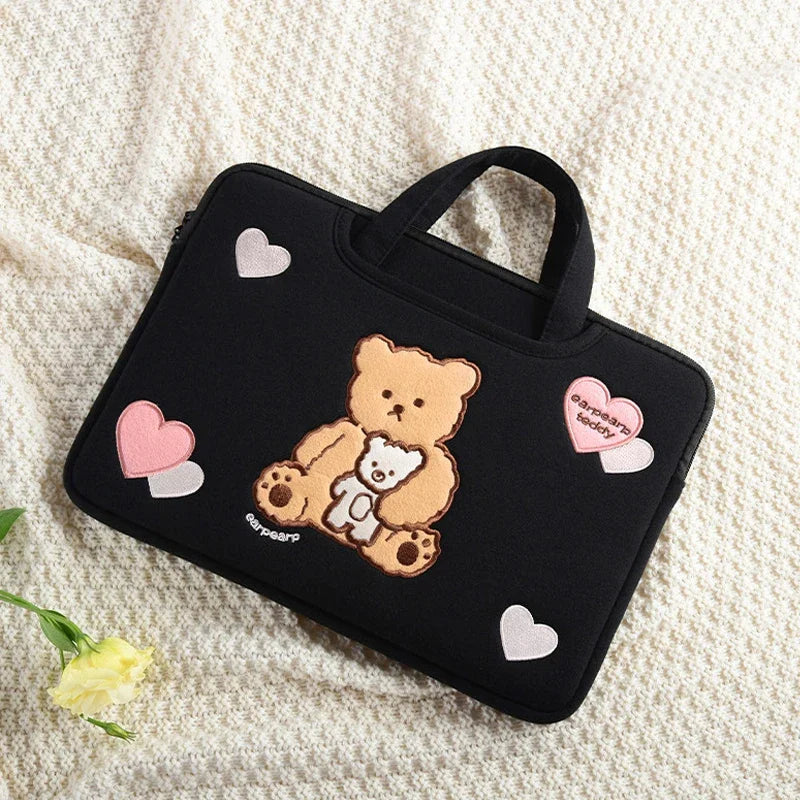 Cute Cartoon Bear Laptop Sleeve 13-16 Inch