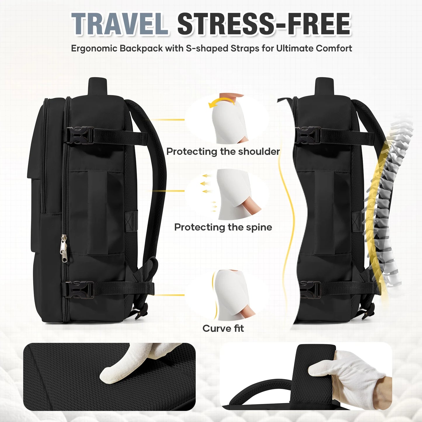 Ryanair Approved Hand Luggage Backpack with Laptop Compartment