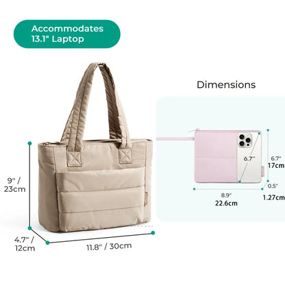 Women's Travel Tote Bag - Lightweight Shoulder Bag for Work & College