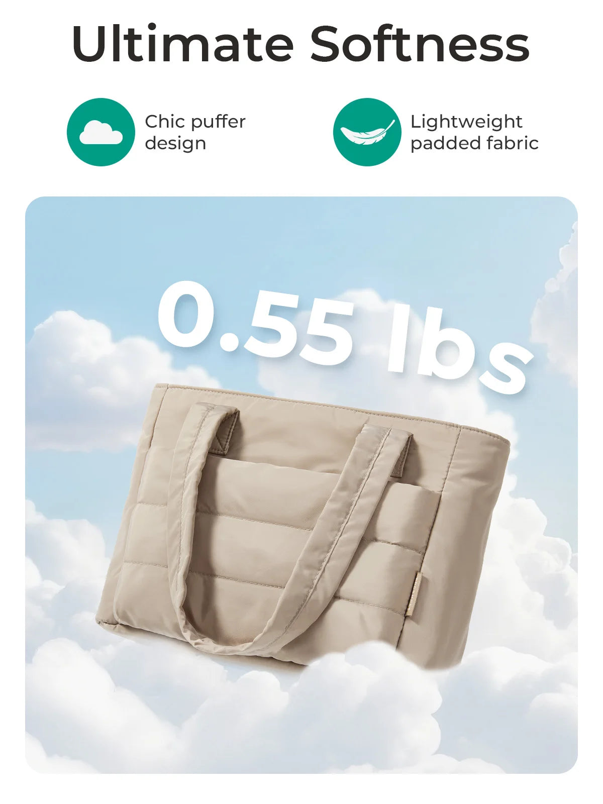 Women's Travel Tote Bag - Lightweight Shoulder Bag for Work & College