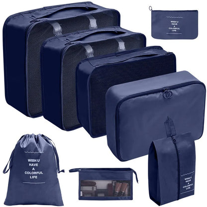 Packing Cubes Set - 10 Piece Travel Organizer Bags