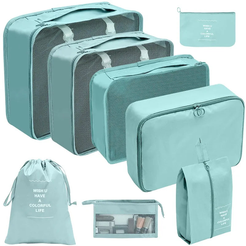 Packing Cubes Set - 10 Piece Travel Organizer Bags