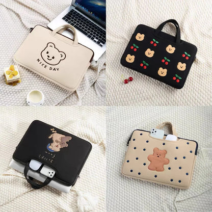 Cute Cartoon Bear Laptop Sleeve 13-16 Inch