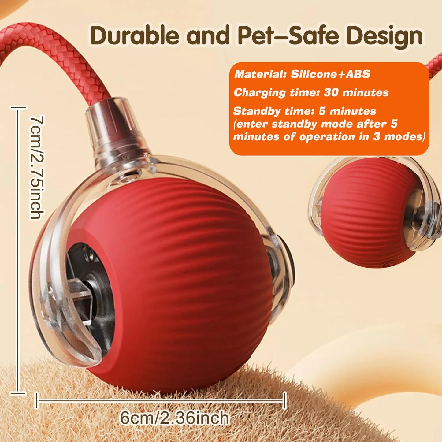 Smart Interactive Cat Ball – Automatic Rolling Toy