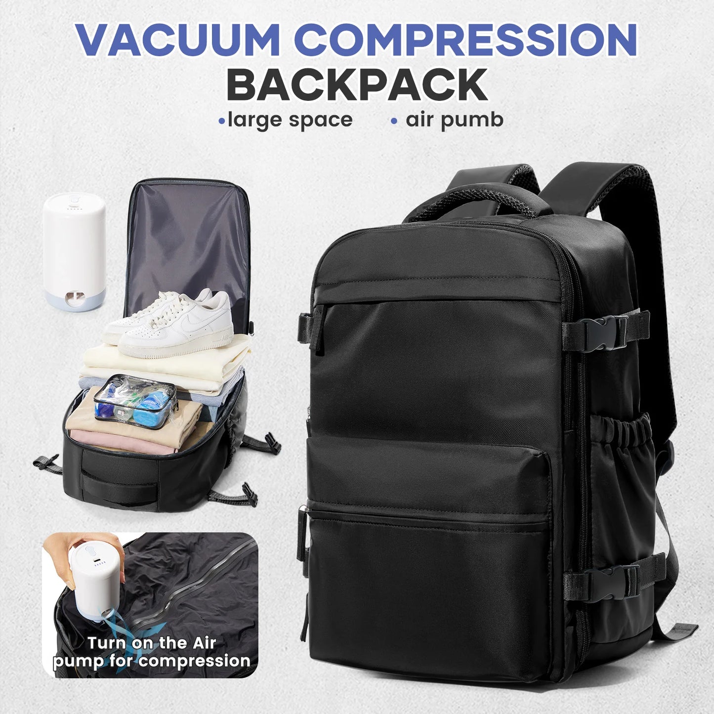 Vacuum Compression Travel Backpack