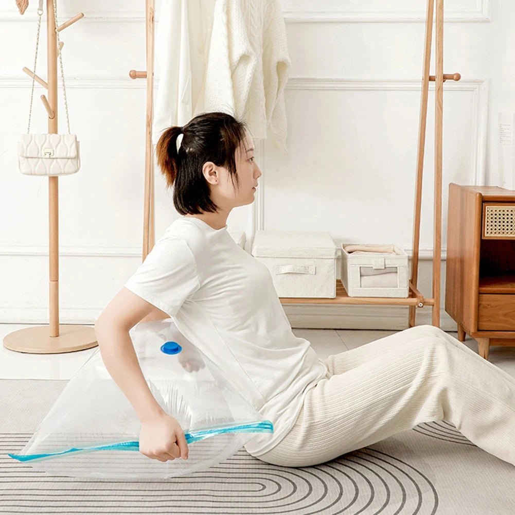 Vacuum Storage Bags for Travel - 4 Pack Large Reusable Space