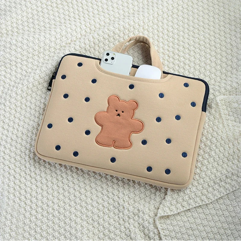 Cute Cartoon Bear Laptop Sleeve 13-16 Inch